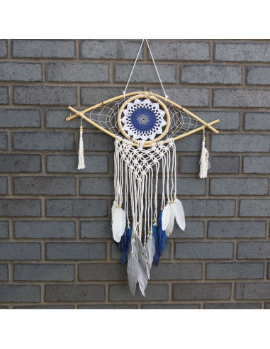 Attrape-rêves macramé œil protecteur – Harmonie visuelle