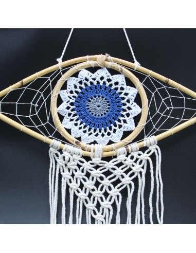 Attrape-rêves macramé œil protecteur – Harmonie visuelle