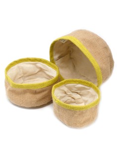 Lot de 3 paniers en jute naturel – Olive