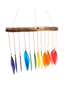 Carillon en verre recyclé – Arc-en-ciel zen