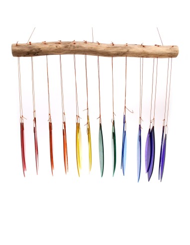 Carillon en verre recyclé – Arc-en-ciel zen