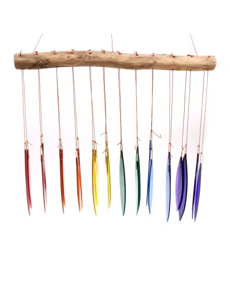 Carillon en verre recyclé – Arc-en-ciel zen