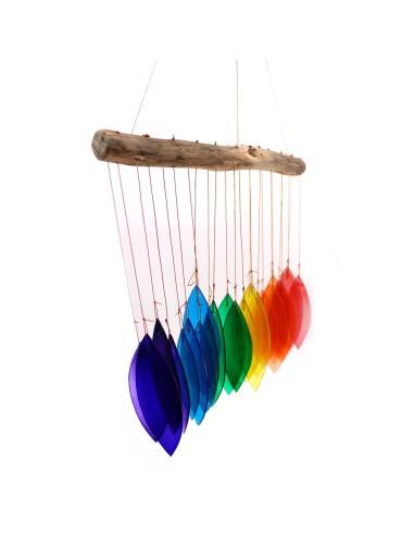 Carillon en verre recyclé – Arc-en-ciel zen