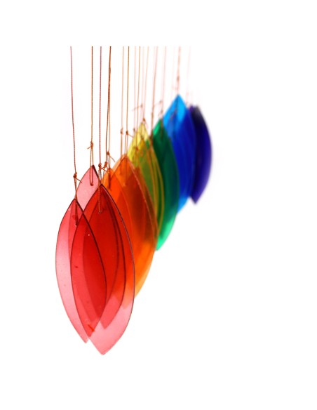 Carillon en verre recyclé – Arc-en-ciel zen