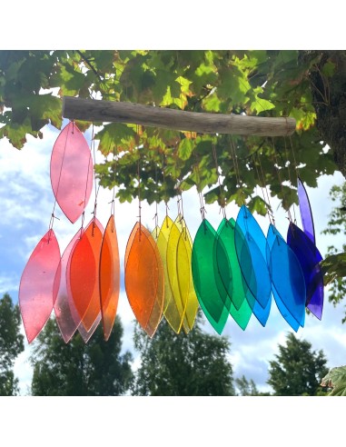 Carillon en verre recyclé – Arc-en-ciel zen