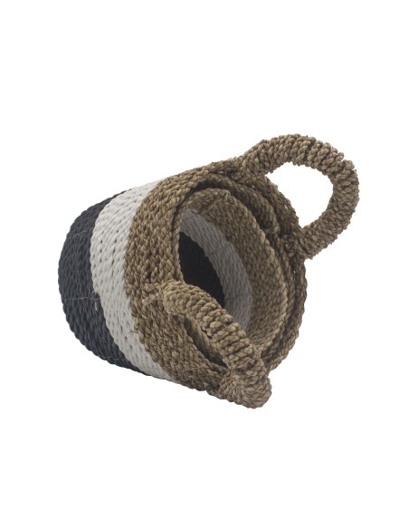 Paniers tressés en algues marines – Trio naturel