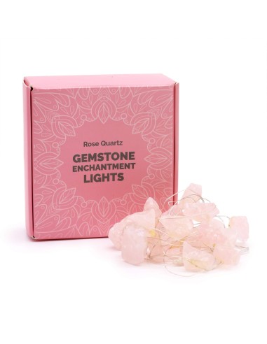Guirlande de pierres – Quartz rose