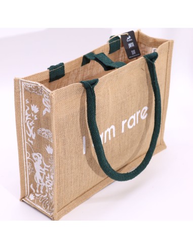 Grand sac en jute Hop Hare – «?Je suis rare?»