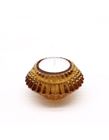 Photophore fleur réversible – Ambre chaud