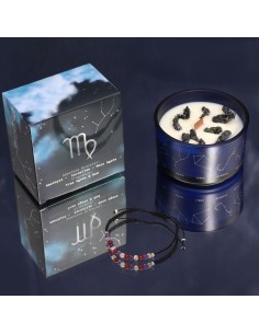 Bougie zodiac en cristal & bracelet – Vierge