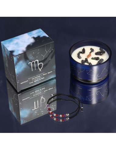 Bougie zodiac en cristal & bracelet – Vierge