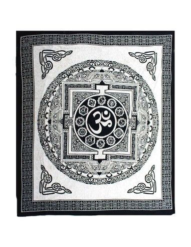 Colcha & tenture Singe OM Mandala – Énergie joyeuse