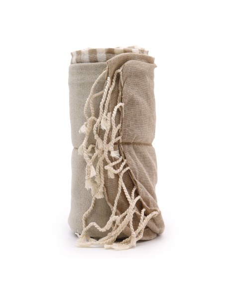 Serviette-paréo en coton – Sable chaud
