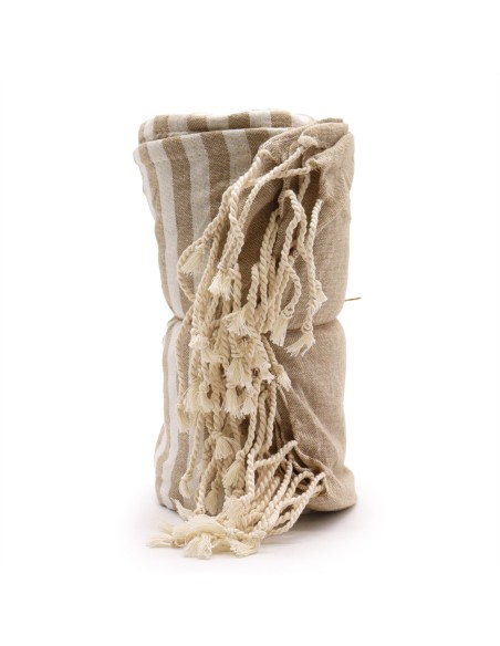 Serviette-paréo en coton – Sable chaud