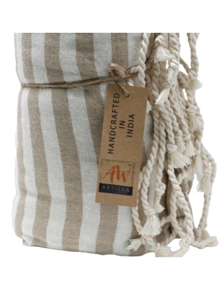 Serviette-paréo en coton – Sable chaud