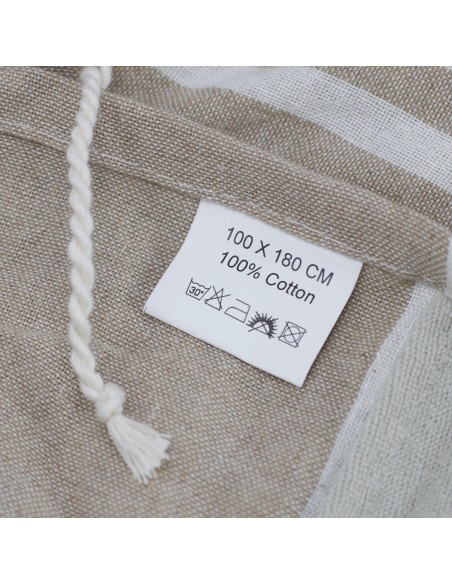 Serviette-paréo en coton – Sable chaud