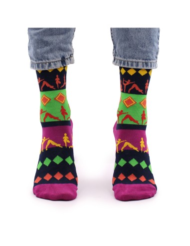 Chaussettes en bambou Hop Hare – Postures de yoga (S/M)