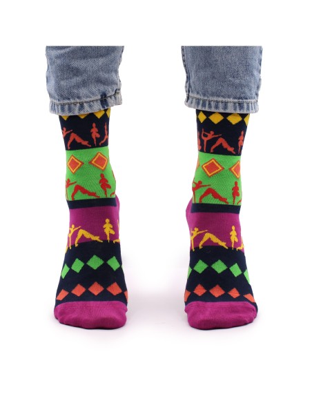 Chaussettes en bambou Hop Hare – Postures de yoga (S/M)