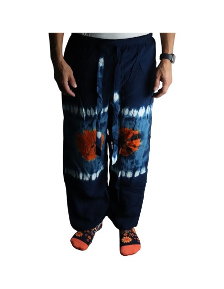 Pantalon d’intérieur style japonais – Turquoise & orange (L)