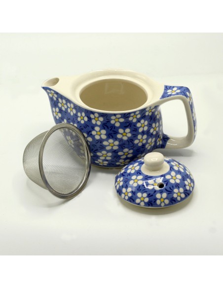 Petite théière – Marguerites bleues