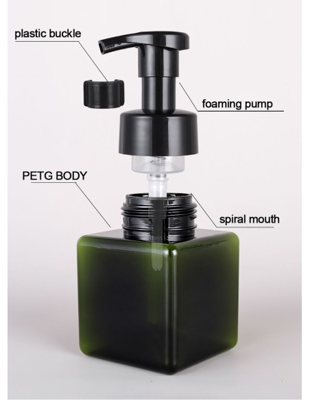 Flacon distributeur de mousse rechargeable – Format squat