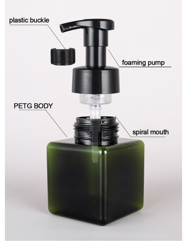 Flacon distributeur de mousse rechargeable – Format squat