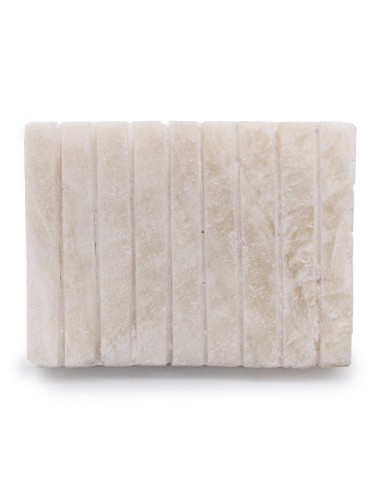 Porte-savon en onyx blanc – Élégance minérale