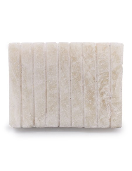 Porte-savon en onyx blanc – Élégance minérale
