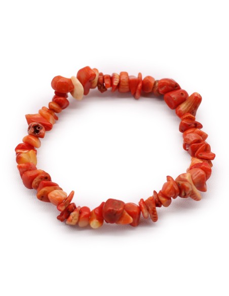 Bracelet fragments de coralite – Énergie chaleureuse