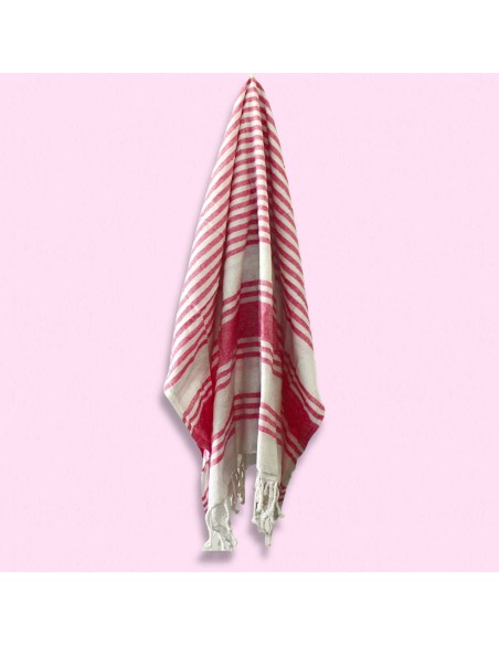 Serviette spa hammam – Rose crépuscule