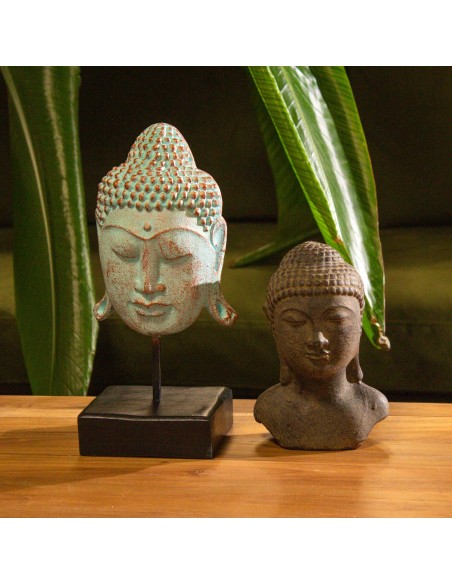 Tête de Bouddha tranquillité – Gris doux