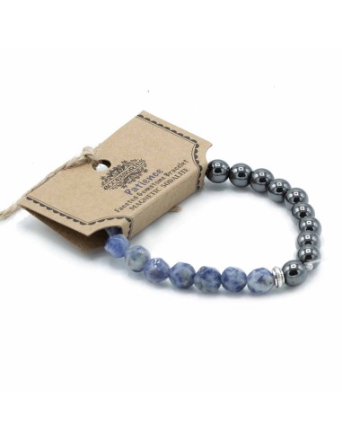 Bracelet magnétique en sodalite – Clarté