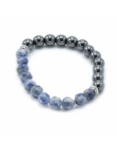 Bracelet magnétique en sodalite – Clarté