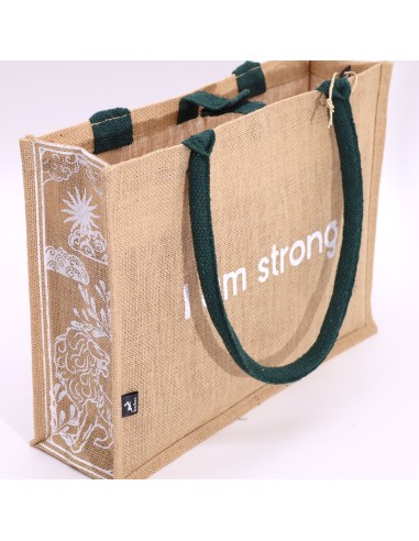 Grand sac en jute Hop Hare – «?Je suis forte?»