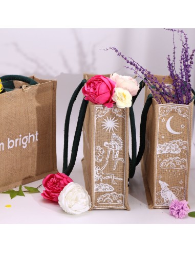 Grand sac en jute Hop Hare – «?Je suis forte?»