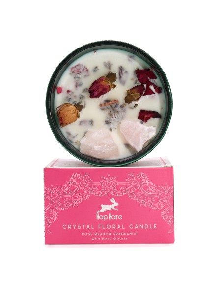 Bougie cristal Hop Hare – Fleur magique «Les Amoureux»