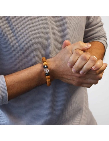 Bracelet cèdre & quartz clair – Chakra couronne