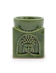 Brûle-parfum Bouddha carré – Jade foncé