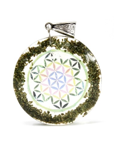 Pendentif d’orgonite – Pierre verte d’harmonie
