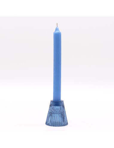 Photophore réversible pour dîner – Bleu royal