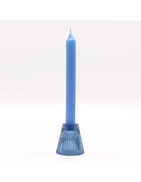 Photophore réversible pour dîner – Bleu royal