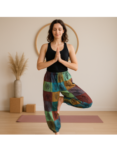 Pantalon Nomad Sari – Champignons imprimés verts (S/M)
