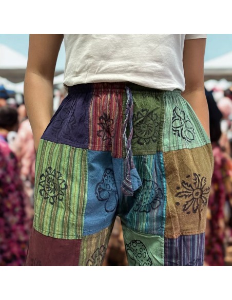 Pantalon Nomad Sari – Champignons imprimés verts (S/M)