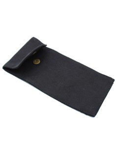 Pochette en coton pour rouleaux faciaux – Noir
