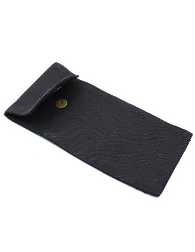 Pochette en coton pour rouleaux faciaux – Noir