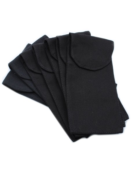 Pochette en coton pour rouleaux faciaux – Noir