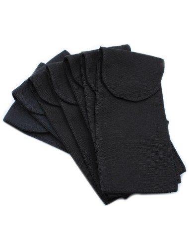 Pochette en coton pour rouleaux faciaux – Noir