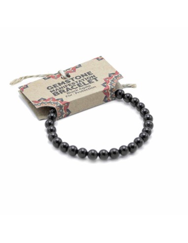 Bracelet manifestation en agate noire – Protection
