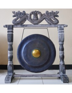 Gong de méditation avec support – Noir profond