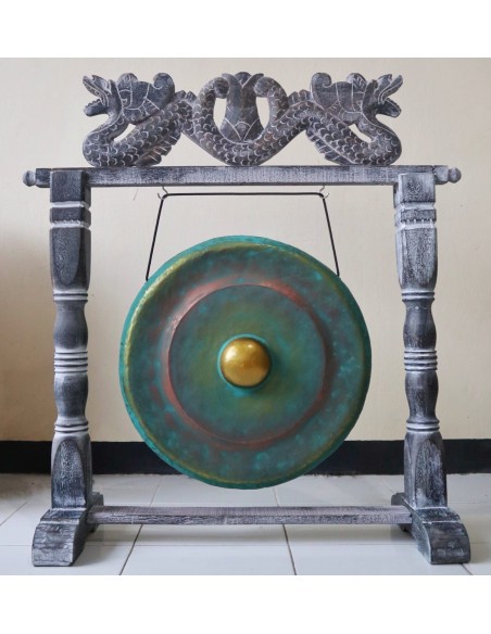 Petit gong de méditation avec support – Vert